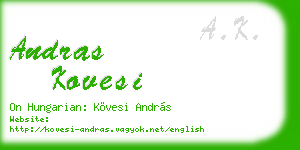 andras kovesi business card